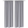 Vidaxl 130376 2 pcs grey slot-headed blackout curtains 135 x 245 cm Tende e cuscini Casa & cucina