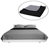 Vidaxl 130885 double-sided quilted bedspread black/grey 230 x 260 cm Biancheria camera da letto Casa & cucina