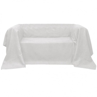 Vidaxl 130889 micro-suede couch slipcover cream 140 x 210 cm
