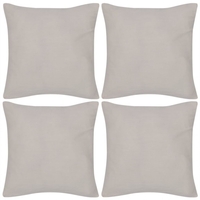 Vidaxl 130911 4 beige cushion covers cotton 50 x 50 cm Tende e cuscini Casa & cucina