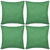 Vidaxl 130924 4 green cushion covers cotton 80 x 80 cm Tende e cuscini Casa & cucina