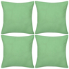 Vidaxl 130925 4 apple green cushion covers cotton 40 x 40 cm Tende e cuscini Casa & cucina