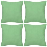 Vidaxl 130927 4 apple green cushion covers cotton 80 x 80 cm Tende e cuscini Casa & cucina
