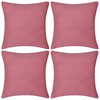 Vidaxl 130935 4 pink cushion covers cotton 50 x 50 cm Tende e cuscini Casa & cucina
