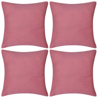 Vidaxl 130936 4 pink cushion covers cotton 80 x 80 cm Tende e cuscini Casa & cucina