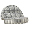 Vidaxl 283788 pouffe 100x20 cm grey stripe fabric Tende e cuscini Casa & cucina