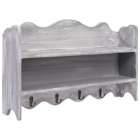 Vidaxl 284234 wall mounted coat rack grey 50x10x30 cm wood Arredamento casa cucina Casa & cucina