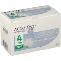 Ago Per Penna Da Insulina Accu Fine Pen Needle Gauge 32 4 Mm 100 Pezzi