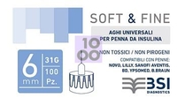 AGO PER PENNA DA INSULINA SOFT&FINE 31 GAUGE 6 MM 100 PEZZI
