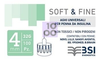 AGO PER PENNA DA INSULINA SOFT&FINE 32 GAUGE 4 MM 100 PEZZI