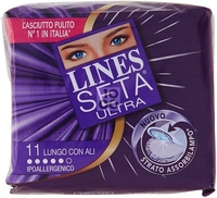 ASSORBENTE LINES SETA ULTRA LUNGO CON ALI 11 PEZZI