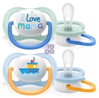 Avent Ultra Air Succhietto Mama/Boat Maschio 0 6 Mesi 2 Pezzi