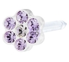 BLOMDAHL FORALOBI MP DAISY 5MM VIOLET/CRYSTAL