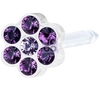 BLOMDAHL FORALOBO MP DAISY 5MM AMETHYST/LIGHT AMETHYST