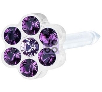 BLOMDAHL FORALOBO MP DAISY 5MM AMETHYST/LIGHT AMETHYST