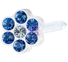 BLOMDAHL FORALOBO MP DAISY 5MM SAPPHIRE/CRYSTAL