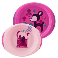 Chicco Piatto Fondo E Piano 12 Mesi+ Rosa/Verde