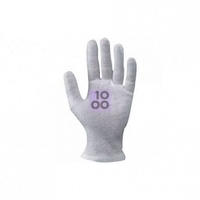 Guanto Di Filo Cotone 100% Bianco Per Allergie Dermatologiche 7, 5 1 Paio