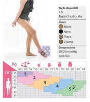 Kamila Collant Mabel 140 Denari Maglia Liscia Playa 4