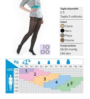 Kamila Comfort 140 Denari Collant Maglia Rete Visone 3 18/20 Mmhg