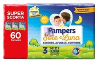 PAMPERS SOLE&LUNA TRIO MIDI 60 PEZZI
