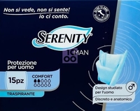 PANNOLINO SERENITY LIGHT MAN COMFORT CON ADESIVO O ALTRO FISSAGGIO 15 PEZZI