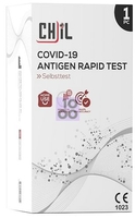 TEST ANTIGENICO RAPIDO COVID-19 CHIL AUTODIAGNOSTICO DETERMINAZIONE QUALITATIVA ANTIGENI SARS-COV-2 IN TAMPONI NASALI MEDIANTE IMMUNOCROMATOGRAFIA