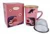 Infusiera in Ceramica con Filtro in Acciaio Rosa - Love Yourself