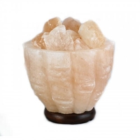 Lampada di Sale Himalayano - Braciere Bambù