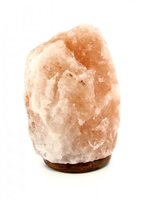 Lampada di Sale Himalayano con Base in Cedro 6-10 Kg.