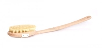 Spazzola da Bagno Ovale con Manico Lungo in Legno e Setole Morbide