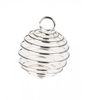 Spirale Gabbia Grande in Metallo Rodiato e Argentato 25 x 25 mm