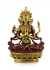 Statuetta Chenrizy (Chenrezi) Oro/Rosso