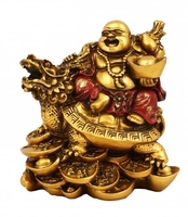 Statuetta Happy Buddha con Tartaruga