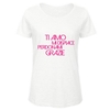 T-Shirt Donna Bianca con Girocollo "Ho