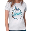T-Shirt Donna Bianca con Girocollo "Scusa" Taglia M
