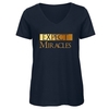T-Shirt Donna Blu Navya Scollo a V "Expect Miracles" Taglia M