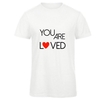 T-Shirt Uomo Bianca con Girocollo "You Are Loved" Taglia XL