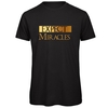 T-Shirt Uomo Nera con Girocollo "Expect Miracles Oro" Taglia XL