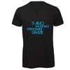 T-Shirt Uomo Nera scollo a V "Ho