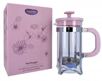 Tea Plunger - Tisaniera a Stantuffo in Vetro Rosa - 350 ml