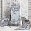 Telo/Asciugamano da Mare "Happy Flower" Grigio