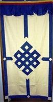 Tenda Tibetana per Porta Blu e Avorio