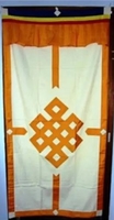 Tenda Tibetana per Porta Giallo e Avorio