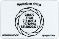 Tessera Radionica - Protezione Divina