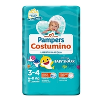 Pampers - Fater Pampers Costumino Baby Shark Cp S3-4 12 Pezzi