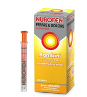 Nurofen febbre e dolore ibuprofene sciroppo per bambini 3+ mesi gusto arancia 150ml 100mg/5ml