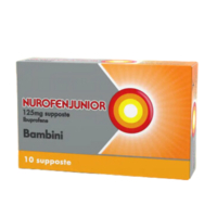 Nurofenjunior ibuprofene supposte bambini contro febbre e dolore da 2 ai 6 anni 10 supposte 125mg