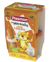 Plasmon La merenda dei bambini merende latte biscotto 2 vasetti da 120g