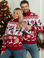 Abbigliamento da casa Collo alto Maniche lunghe Modello natalizio Poliestere Casual